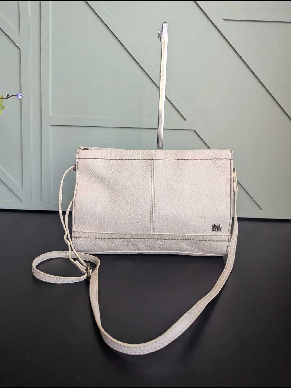 The Sak Cream Leather Crossbody Bag